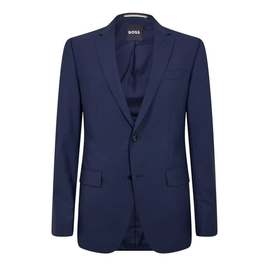 Boss Heren Houndstooth Enkelbreasted Blazer (Blauw) - Image 1