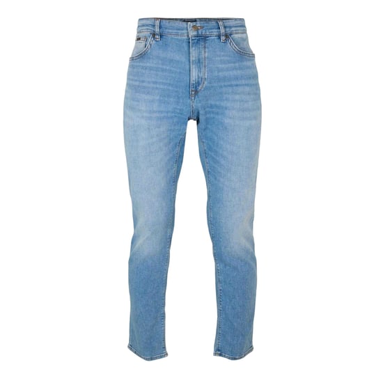 Boss Herenjeans van Maine Denim met taps toelopende pijpen en slank model (Medium Blauw) - Image 2