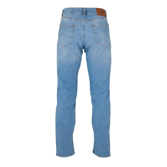 Boss Herenjeans van Maine Denim met taps toelopende pijpen en slank model (Medium Blauw) - Image 3