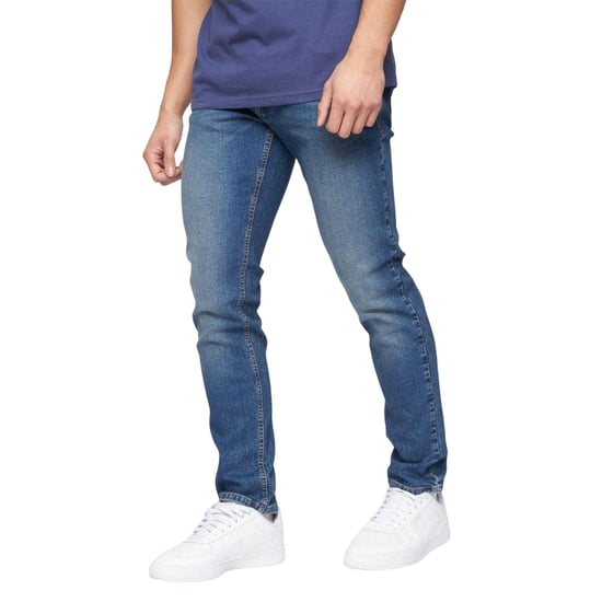 Crosshatch Heren Buraca stonewashed slim-fit jeans (Blauw) - Image 1