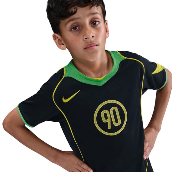 Nike T90 Dri-FIT-shirt met biesjes voor kinderen (Zwart/Groen) - Image 1