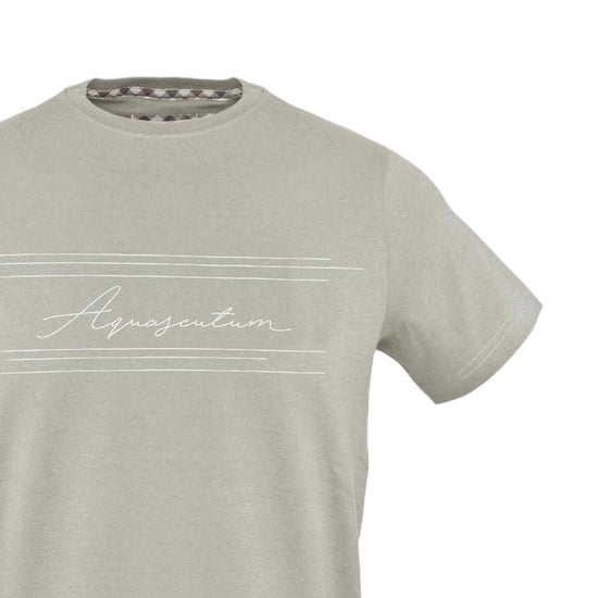 Aquascutum Unisex Logo Regular T-shirt voor volwassenen (Grijs) - Image 3