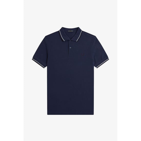 Fred Perry Heren Twin Tip Poloshirt (Donkerblauw) - Image 1