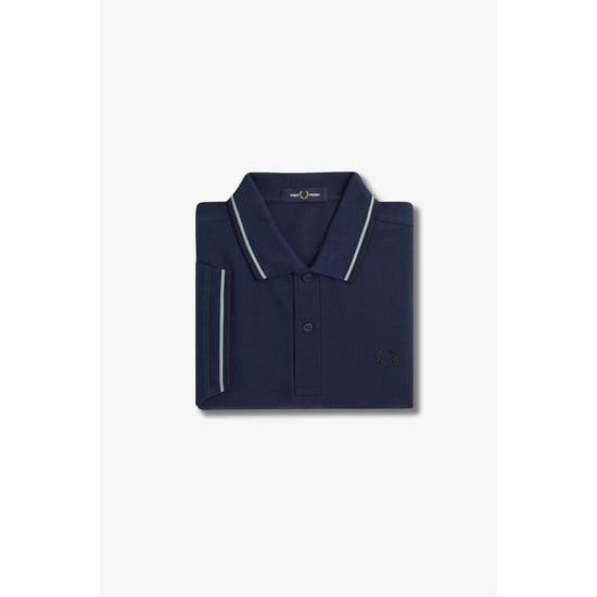 Fred Perry Heren Twin Tip Poloshirt (Donkerblauw) - Image 4