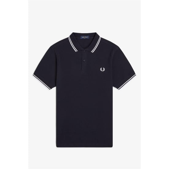 Fred Perry Heren Twin Tip Poloshirt (Marine) - Image 1