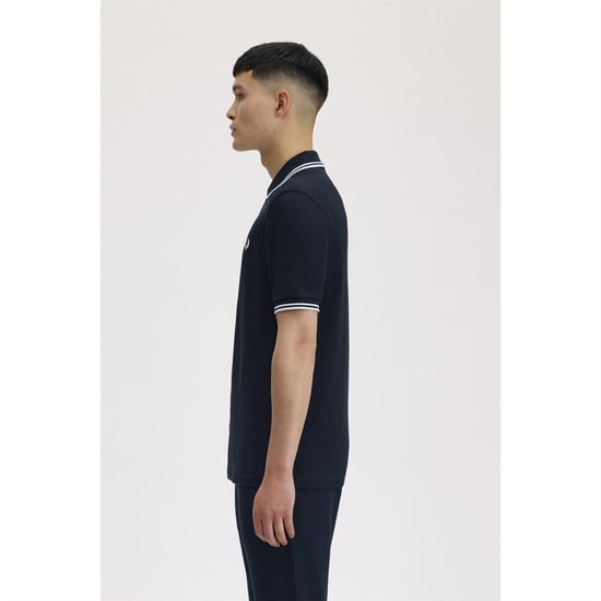 Fred Perry Heren Twin Tip Poloshirt (Marine) - Image 4