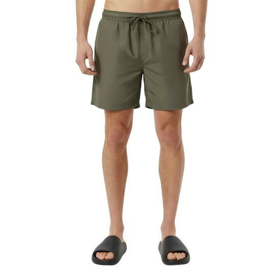 Jack Wills Herenswimshorts van gemiddelde lengte met geborduurd logo (Olijf) - Image 1