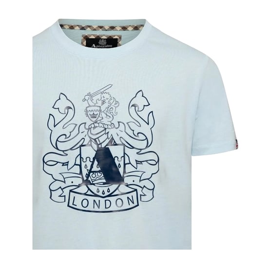 Aquascutum Heren Londen T-Shirt (Sky) - Image 3