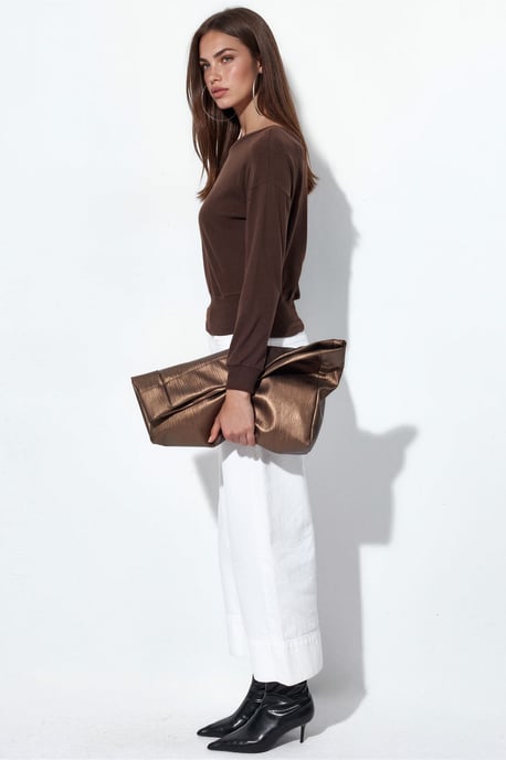 Dames Cropped Crew Neck Sweatshirt - Image 2