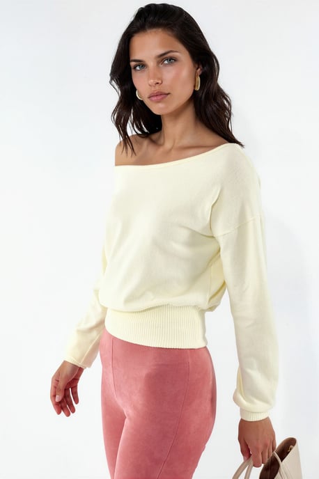 Dames Cropped Crew Neck Sweatshirt - Image 2