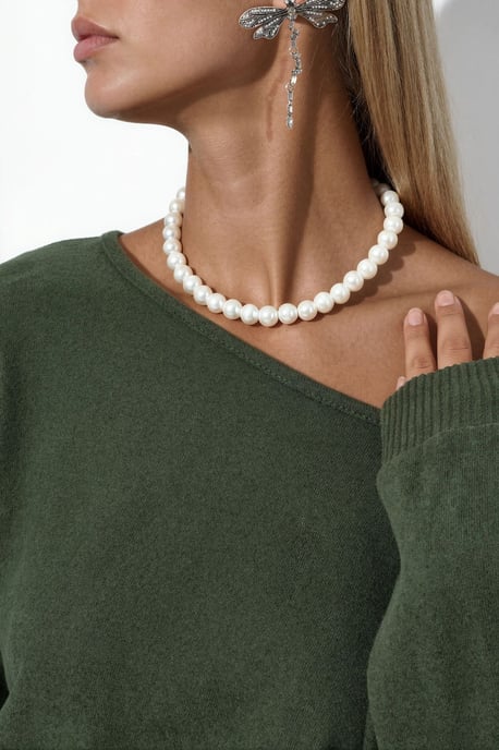 Dames Cropped Crew Neck Sweatshirt - Image 4
