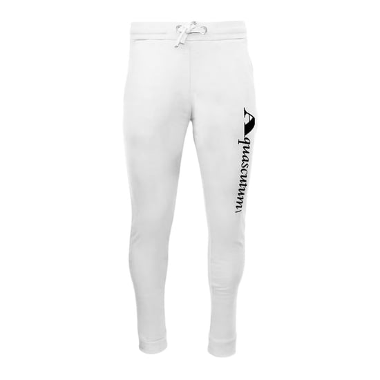 Aquascutum Mannen Vertical Logo Slim Sweatpants (Wit) - Image 1
