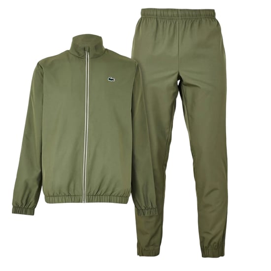 Lacoste Trainingspak met trechterhals en logo voor heren (Kaki Groen) - Image 2