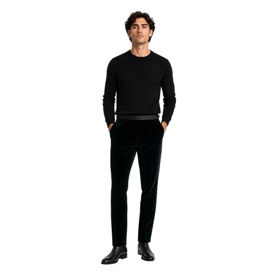 Boss Heren smoking broek (Groen) - Image 4