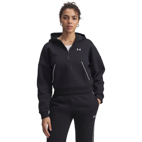 Under Armour Rival-sweatshirt met capuchon en ruime pasvorm voor dames (Zwart) - Image 3