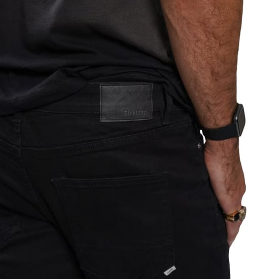 Firetrap Heren Rom katoenen rechte jeans (Zwart wassen) - Image 4