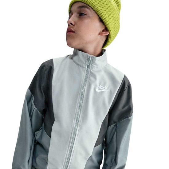 Nike Trainingspak met ritskraag en Swoosh-logo voor kinderen (Rook Grijs) - Image 4