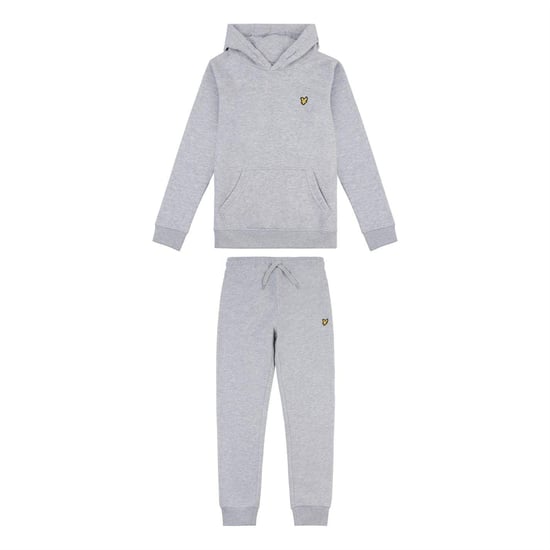 Lyle & Scott Set met hoodie en broek met logo voor kinderen (Grijze Heide) - Image 1