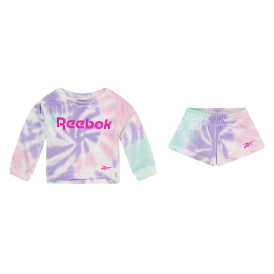 Reebok T-shirt-set met krulmotief voor babymeisjes (Orchidee Bloei) - Image 1