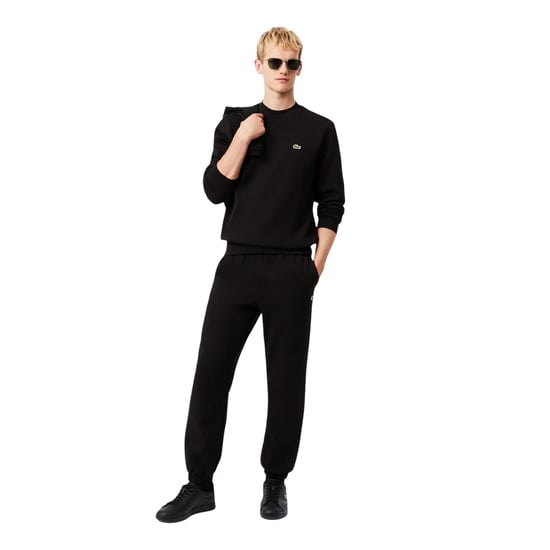 Lacoste Joggingbroek van fleece voor heren, normale pasvorm (Zwart) - Image 3