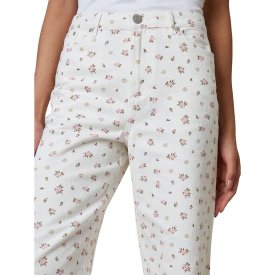 Threadbare Soleil-jeans met bloemenprint en wijde pijpen voor dames (Wit) - Image 3