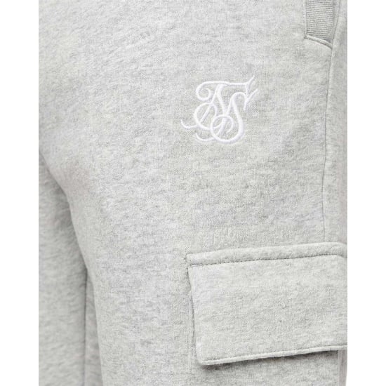 SikSilk Joggingbroek met logo voor heren (Grijze Mergel) - Image 3