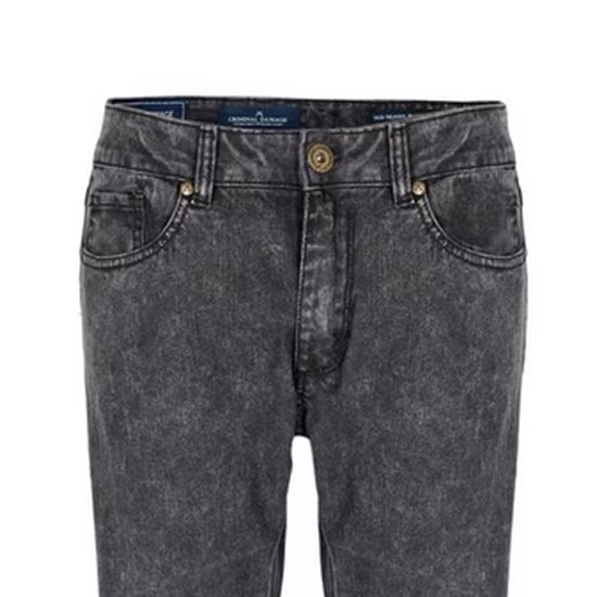 Criminal Damage SOS skinny jeans voor heren met 5 zakken (Grijs) - Image 3