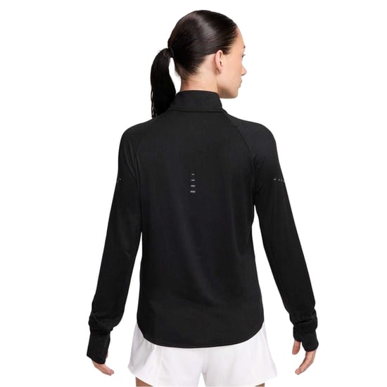 Nike Swift hardloopshirt met kwartrits voor dames (Zwart) - Image 2