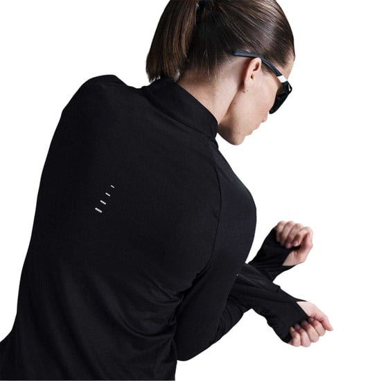 Nike Swift hardloopshirt met kwartrits voor dames (Zwart) - Image 4