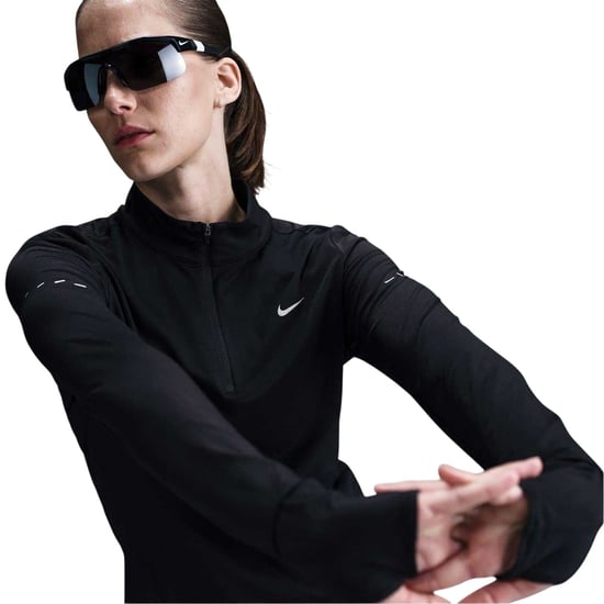 Nike Swift hardloopshirt met kwartrits voor dames (Zwart) - Image 5