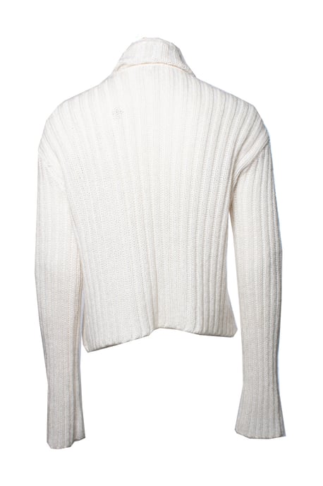 Emporio Armani, gebreide crème cardigan - Image 4