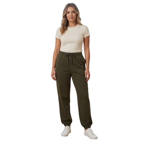 Reebok Unisex fleece joggingbroek voor volwassenen (Leger Groen) - Image 1