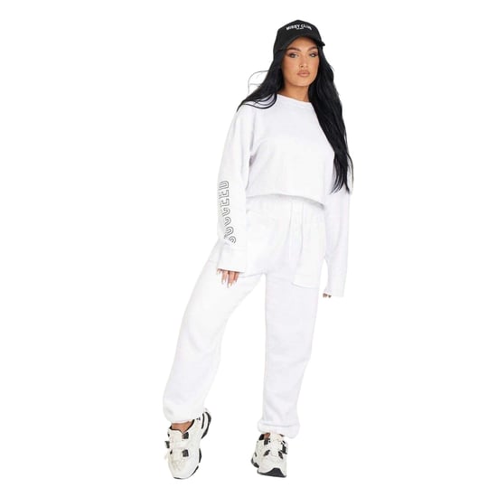 Missy Empire Oversized joggingbroeken voor dames (Wit) - Image 1