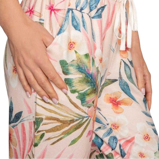 PJ Salvage Loungebroek met bloemenprint voor dames (Rosa) - Image 2