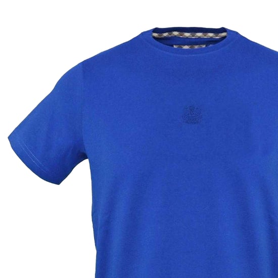 Aquascutum Heren T-shirt katoen met logo (Sky) - Image 3