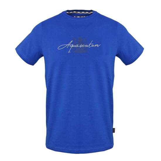 Aquascutum Aquascutum Script T-shirt voor heren (Blauw) - Image 1