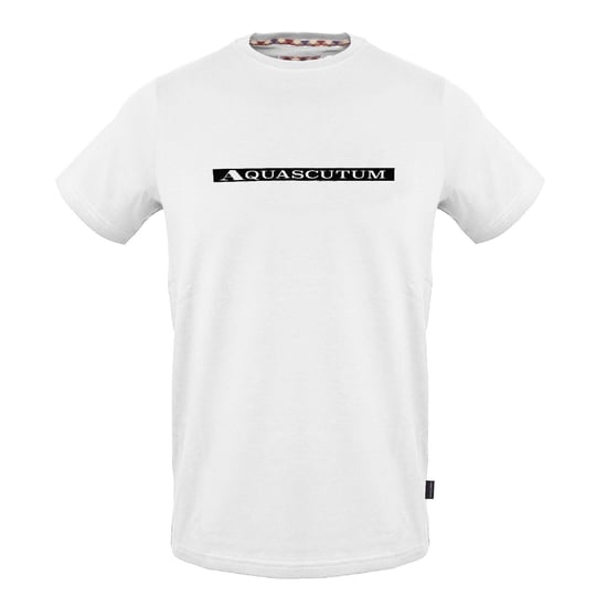 Aquascutum Heren Box Logo T-shirt (Wit) - Image 1