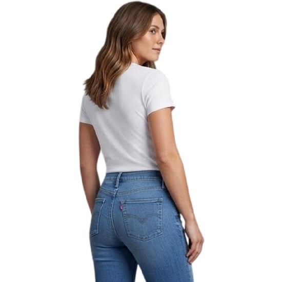 Levis Dames 712 Slim-fit jeans met randstiksels (De nacht is zwart) - Image 4