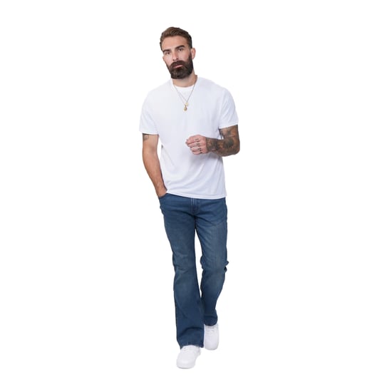 Firetrap Heren-jeans van katoen met bootcut-pasvorm uit Tokio (Blauwe Was) - Image 4