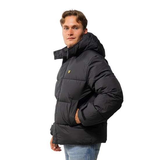 Lyle & Scott Gewatteerd Jack Met Capuchon, Zwart - Image 2