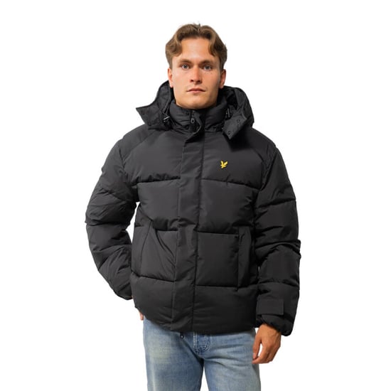 Lyle & Scott Gewatteerd Jack Met Capuchon, Zwart - Image 3