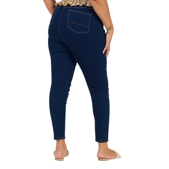 Brave Soul Dames/Dames High Rise Skinny Jeans (Middenblauw) - Image 3