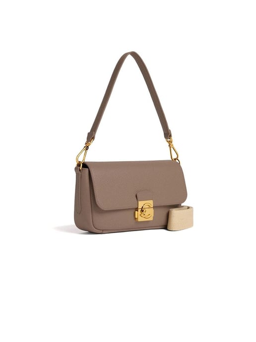 Coccinelle Schoudertas Warm Taupe - Image 2