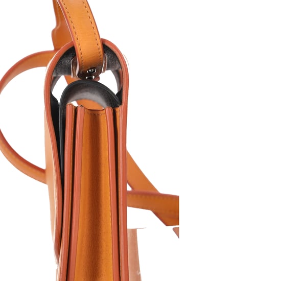 Jil Sander Flap Crossbody Tas in Oranje Leer - Image 2