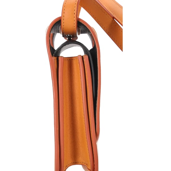 Jil Sander Flap Crossbody Tas in Oranje Leer - Image 4