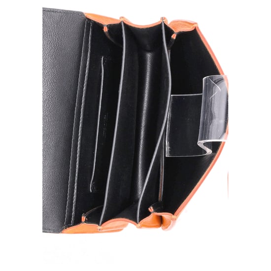Jil Sander Flap Crossbody Tas in Oranje Leer - Image 6