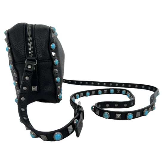 Valentino Rolling Rockstud Camera Bag in Zwart Leer - Image 4