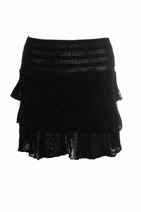 Maje, zwarte volantskirt - Image 1