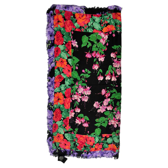 Gucci Bloemenprint Sjaal in Multicolor Zijde - Image 1