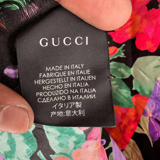 Gucci Bloemenprint Sjaal in Multicolor Zijde - Image 6